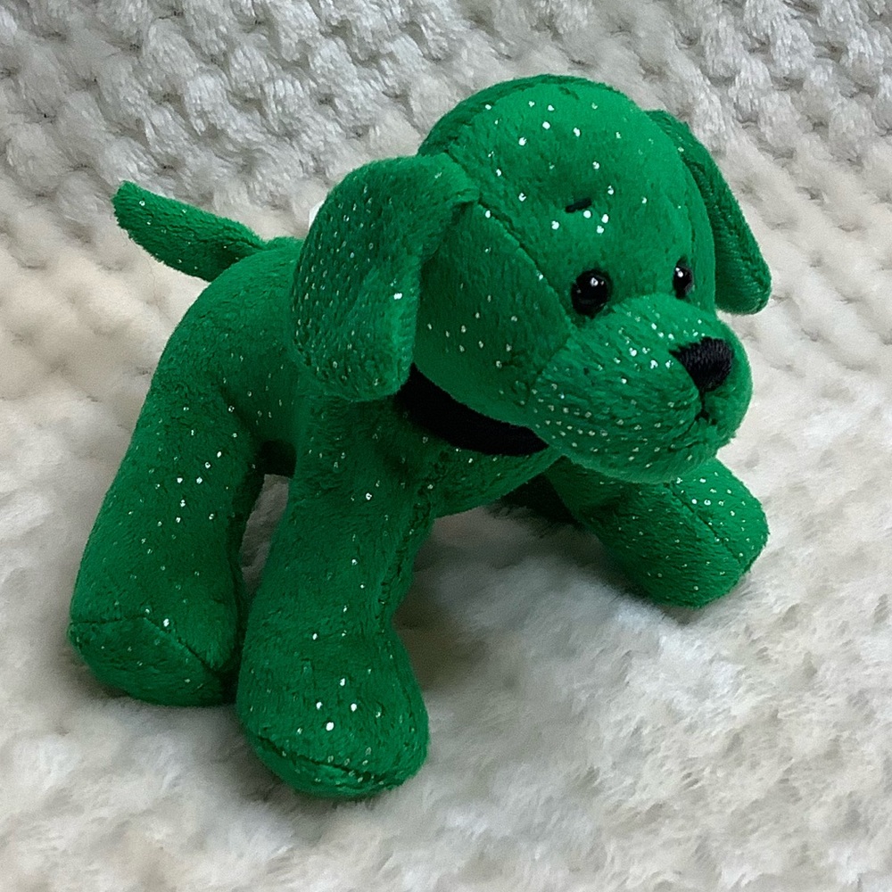 GANZ Sift Spots St. Pats Puppy Green Plush Barking Puppy Dog Stuffed Animal Toy